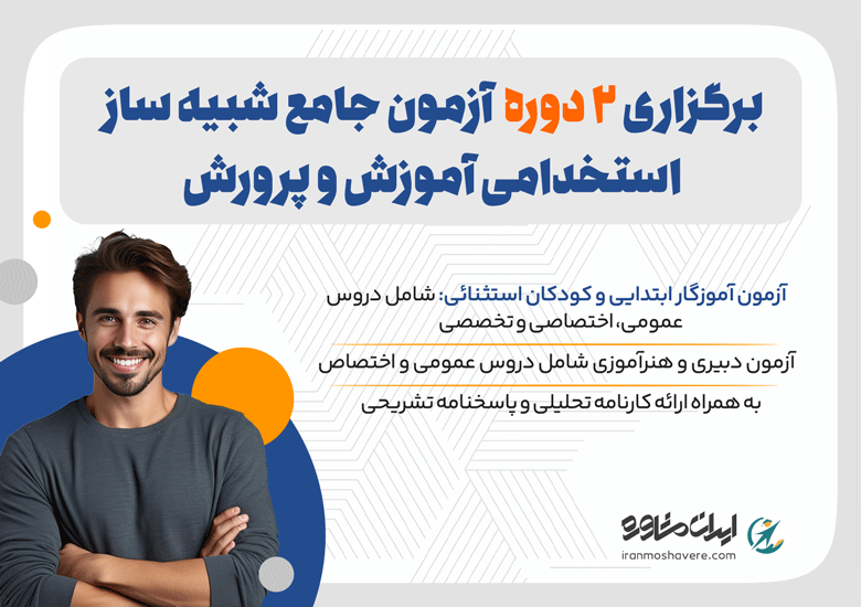 آزمون آزمایشی استخدامی آموزش و پرورش ۱۴۰۴ | آزمون شبیه ساز آزمون آزمایشی استخدامی آموزش و پرورش ۱۴۰۴ | آزمون شبیه ساز